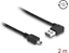 Изображение Delock Cable EASY-USB 2.0 Type-A male angled left / right > USB 2.0 Type Mini-B male 2 m