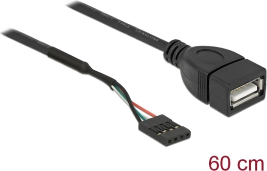 Picture of Delock Cable USB 2.0 pin header female to 1 x USB 2.0 Type-A female 60 cm