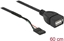 Picture of Delock Cable USB 2.0 pin header female to 1 x USB 2.0 Type-A female 60 cm