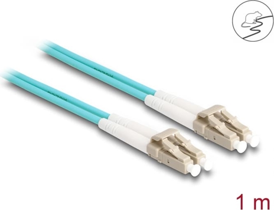 Picture of Delock Fiber Optical Cable with metal armouring LC Duplex to LC Duplex Multi-mode OM3 1 m