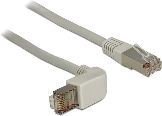Picture of Delock Network cable RJ45 Cat.6A S/FTP upwards angled / straight 0.5 m