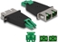 Picture of Delock Optical Fiber Hybrid Coupler LC Duplex male to SC Duplex female green