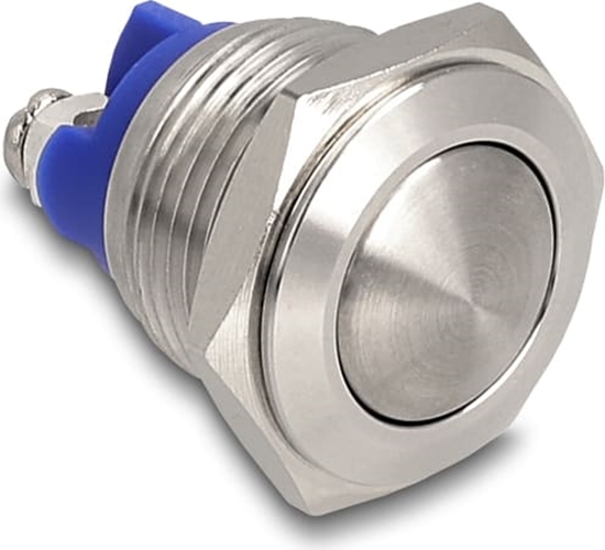 Изображение Delock Push Button for Installation 16 mm 2 x Screw Terminal actuator domed