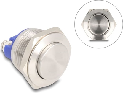 Attēls no Delock Push Button for Installation 19 mm 2 x Screw Terminal actuator high