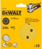 Изображение Smilšpapīrs DeWalt DT3107-QZ; K240; 125 mm; 10 gab.