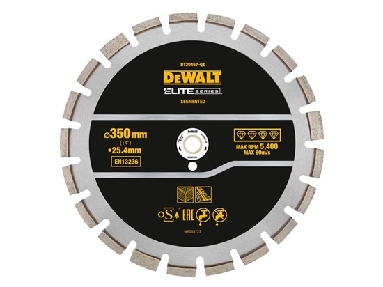 Изображение Dewalt DEWALT TARCZA DIAM.SEG. 350mm ELITE ASFALT/BETON