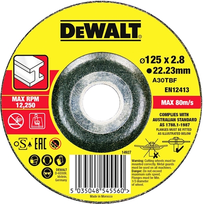 Picture of Dewalt DEWALT TARCZA METAL 125x3,0mm