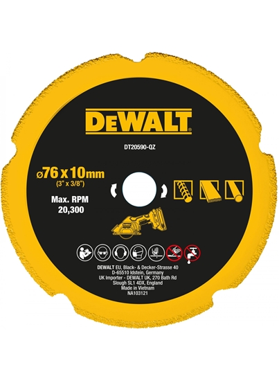 Picture of Dewalt DEWALT TARCZA MULTI  76x1,6mm DO DCS438