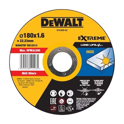 Изображение DeWalt DT43908-QZ Metall-Trennscheibe 180mm