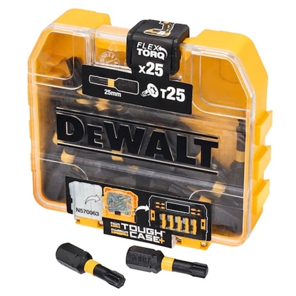 Picture of DEWALT DT70558T-QZ Extreme FLEXTORQ 25pc Set T25 25mm in Small Bulk Storage Case