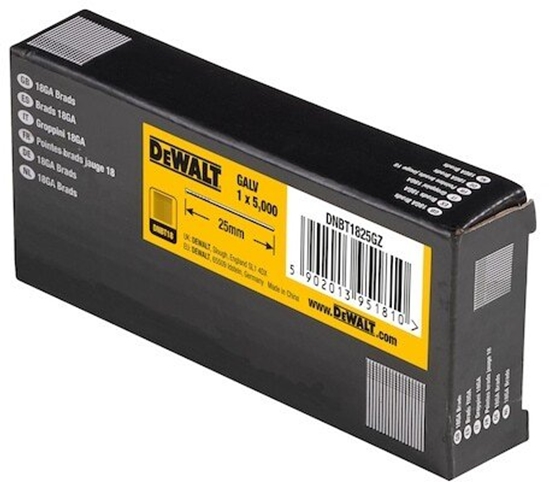 Изображение Naglas DeWalt DNBT1825GZ; 1,2x25 mm; 0°; 5000 gab.