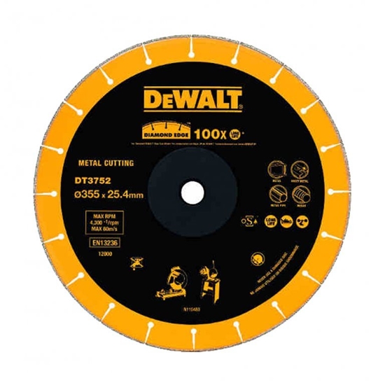 Picture of Dewalt Tarcza cierna 355x25,4mm do przecinarek ciernicowych diamentowa (DT3752)
