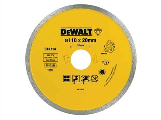 Picture of Dewalt Tarcza diamentowa 110x20mm ciga do DWC410 (DT3714)