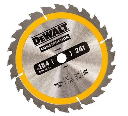 Picture of Dewalt tarcza DT1939 do pilarek przenonych 184x16mm (DT1939-QZ)