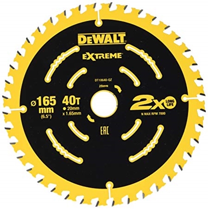 Picture of Dewalt Tarcza pilarska EXTREME do pilarek akumulatorowych 165mm 40 zbów (DT10640-QZ)