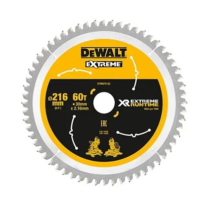 Picture of Dewalt Tarcza pilarskia do pilarki tarczowej 216mm 60 zbów (DT99570-QZ)