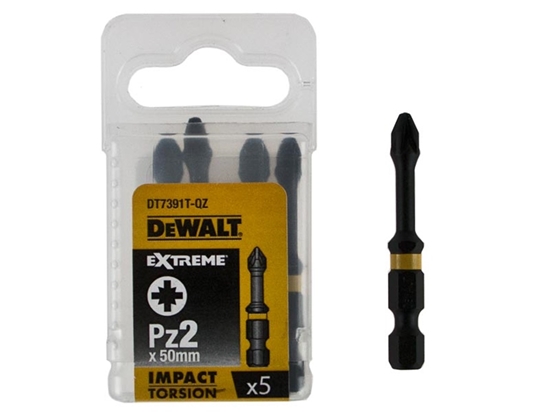 Изображение Dewalt Udarowe kocówki wkrtarskie Torsion PZ1x50mm 5szt. (DT7390T)