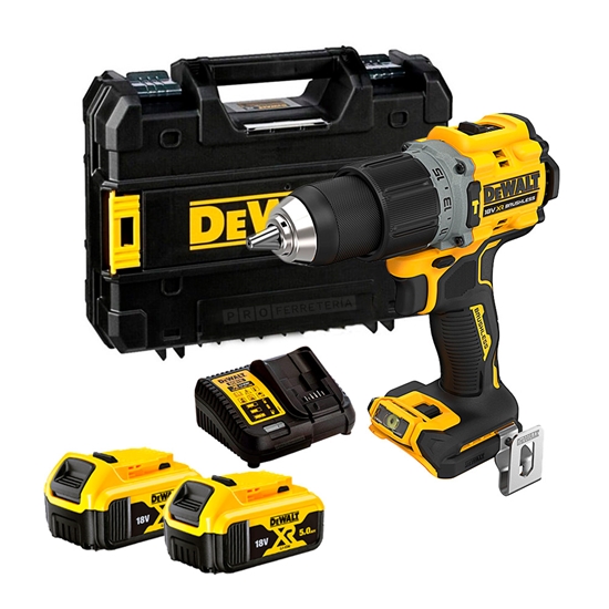 Picture of Dewalt 18V Brushless Hammer Drill DCD805P2T-QW 90Nm 2x5 0Ah