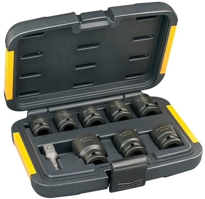Изображение Dewalt Zestaw nasadek udarowych 6-ktnych 1/2" 10-27mm 9szt. (DT7507-QZ)