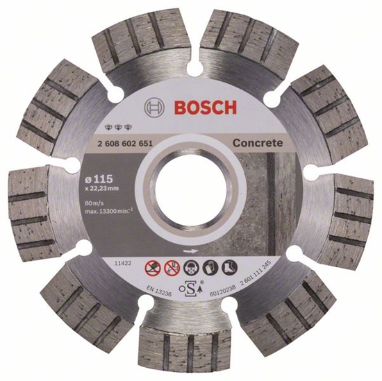 Picture of Dimanta griešanas disks Bosch BEST FOR CONCRETE; 115 mm