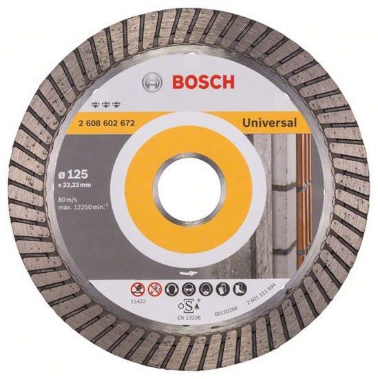 Picture of Dimanta griešanas disks Bosch BEST FOR UNIVERSAL TURBO; 125 mm