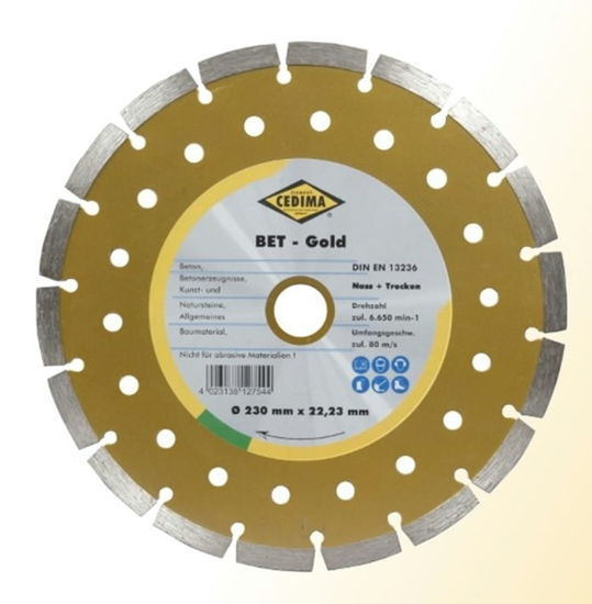 Picture of Dimanta griešanas disks Cedima Beton Gold; 230x22,23 mm