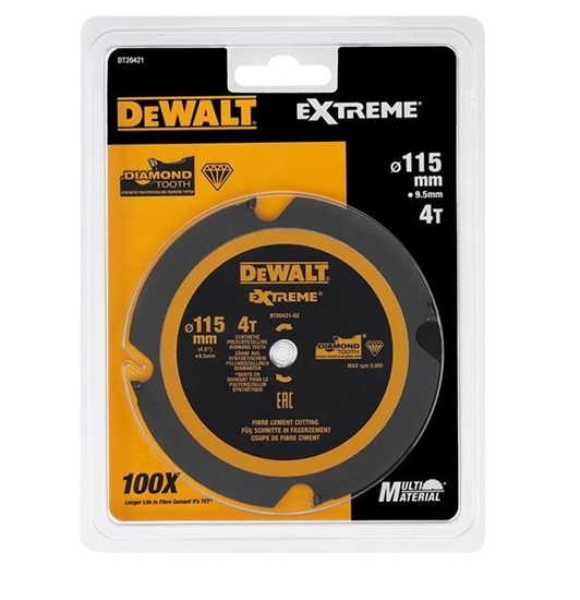 Изображение Dimanta griešanas disks DeWalt DT20421; 115x9,5 mm; Z4