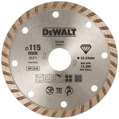 Изображение Dimanta griešanas disks DeWalt DT3702-QZ; 115 mm