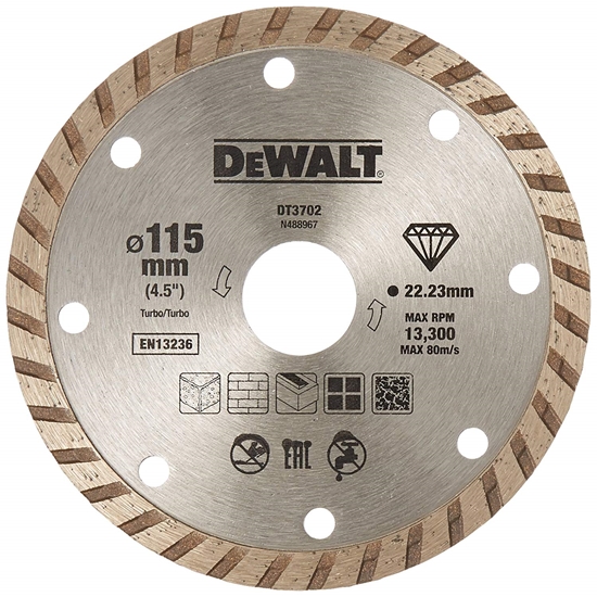 Изображение Dimanta griešanas disks DeWalt DT3702-QZ; 115 mm