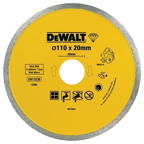 Изображение Dimanta griešanas disks DeWalt DT3715-QZ; 110 mm