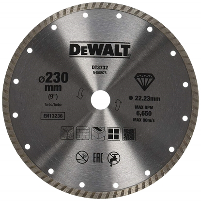 Изображение Dimanta griešanas disks DeWalt DT3732-QZ; 230 mm