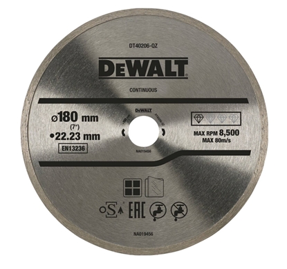 Изображение Dimanta griešanas disks DeWalt DT40206-QZ; 180x22,23 mm