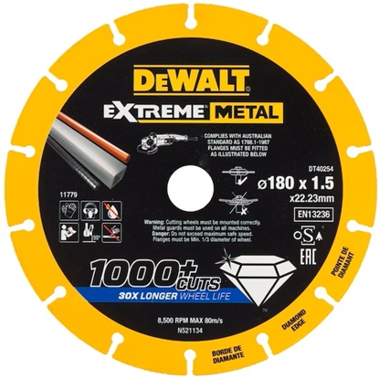 Изображение Dimanta griešanas disks DeWalt DT40254-QZ; 180x22,23 mm