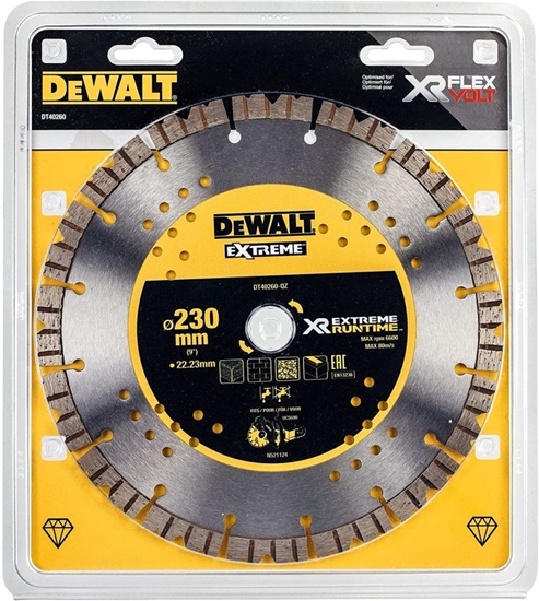 Изображение Dimanta griešanas disks DeWalt DT40260-QZ; 230x22,23x3 mm