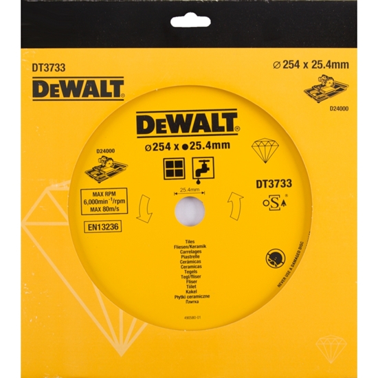 Изображение Dimanta griešanas disks DeWalt; 254 mm