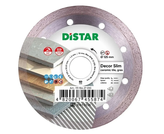 Picture of Dimanta griešanas disks DISTAR 11115427010; 125x22,23x1,2 mm