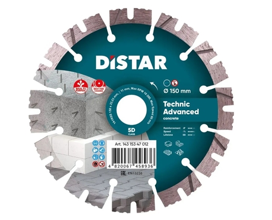 Picture of Dimanta griešanas disks DISTAR 14315347012; 150x22,23x2,3 mm