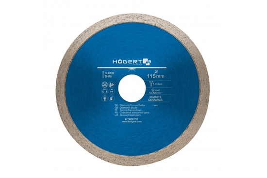 Picture of Dimanta griešanas disks Hogert HT6D701; 125 mm