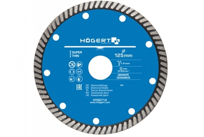 Attēls no Dimanta griešanas disks Hogert HT6D712; 125 mm