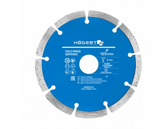 Picture of Dimanta griešanas disks Hogert HT6D751; 125 mm