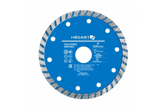 Picture of Dimanta griešanas disks Hogert HT6D754; 125 mm
