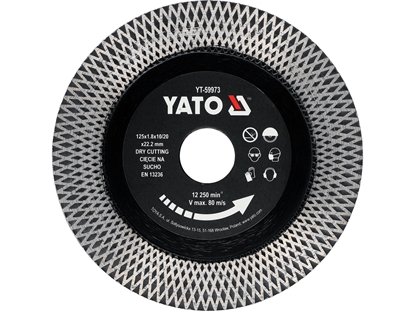 Attēls no Dimanta griešanas disks Yato YT-59973; 125 mm