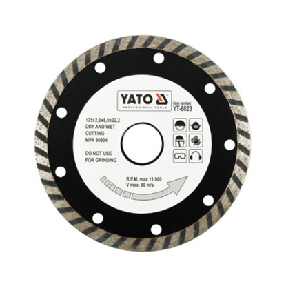 Attēls no Dimanta griešanas disks Yato YT-6023; 125x22,2 mm