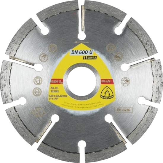 Picture of Dimanta griešanas disks Klingspor DN 600 U Supra; 125x8x22,23 mm
