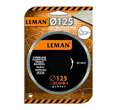 Picture of Dimanta griešanas disks LEMAN F68125; 125x22,23x2 mm
