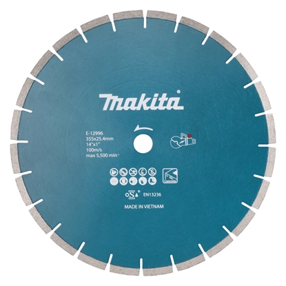 Изображение Dimanta griešanas disks Makita E-12996; 355x25,4x2,8 mm