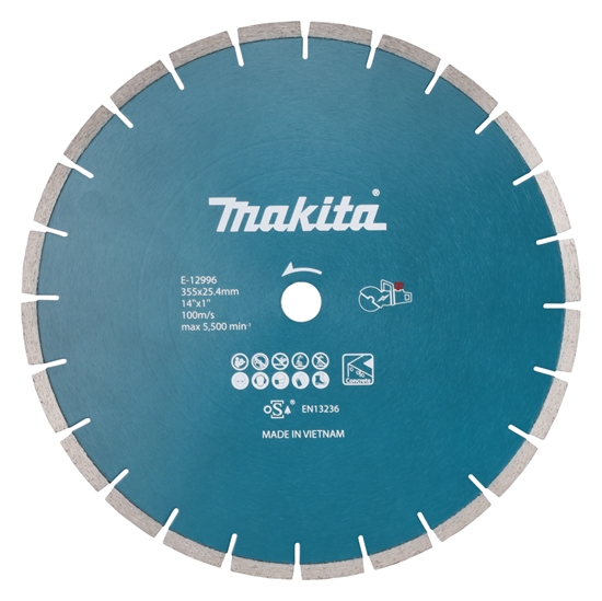 Изображение Dimanta griešanas disks Makita E-12996; 355x25,4x2,8 mm