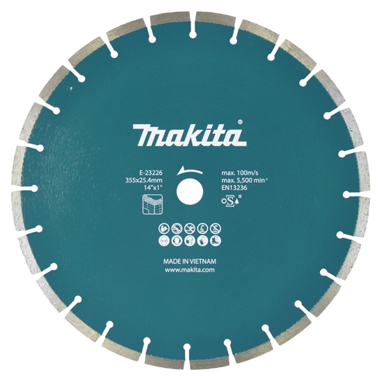 Изображение Dimanta griešanas disks Makita E-23226; 355x25,4 mm