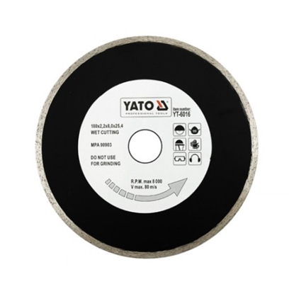 Attēls no Dimanta griešanas disks mitrai griešanai Yato YT-6016; 180x25,4 mm