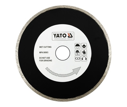 Attēls no Dimanta griešanas disks mitrai griešanai Yato YT-6017; 200x25,4 mm